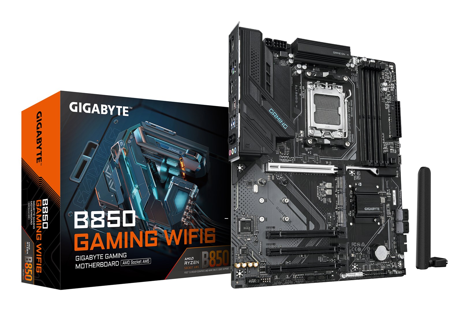 SCHEDA MADRE GIGABYTE B850 GAMING PLUS WIFI6E AM5 DDR5 ATX BIANCO 4XDDR5 2XM2 4XSATA